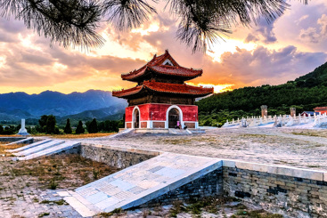 夕阳古建美