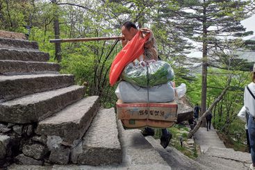 《黄山挑夫》