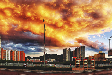 雨后晚霞（社会时尚类）