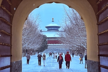 雪中漫步