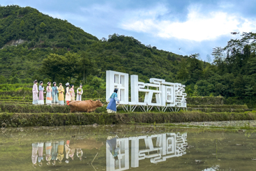 《茗岙犁田·仙女映田》