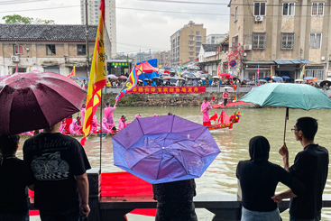 《雨中赏龙舟》