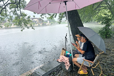 雨中直播
