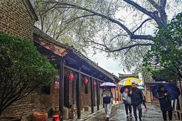 《雨中游客》