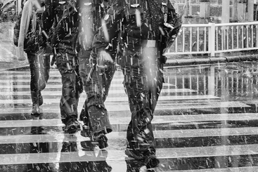 风雪中的守护