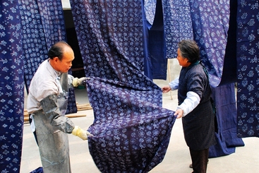 蓝印花布