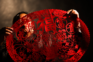 孝感雕花剪纸——花开富贵