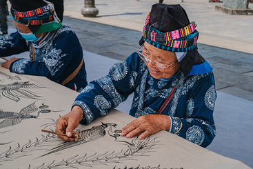 土家族蜡染绘画