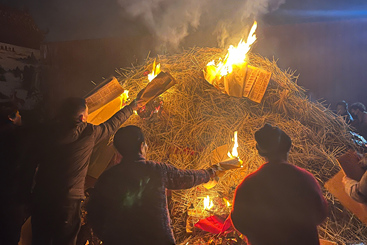 烧顺香，甩香山， 祈福