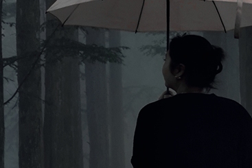雨中雾起