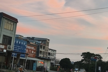 傍晚粉红
