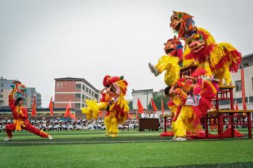 《群狮争绣球》