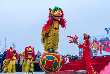 非遗狮舞迎新年