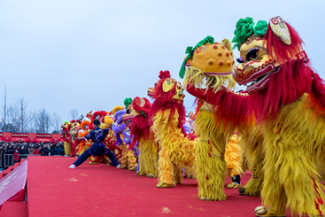 非遗狮舞迎新年
