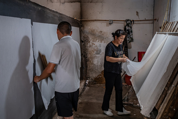 宣纸制作主要工序：火墙烘干