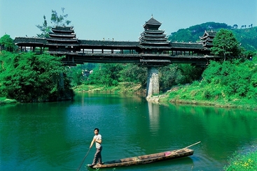 6，贵州黎平地坪风雨桥，始建于：光绪九年（公元1883年）。全国重点文物保护单位