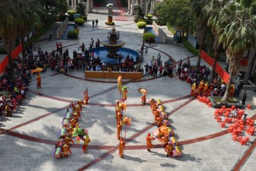 深圳龙岗平湖大年初一春节舞纸龙民俗